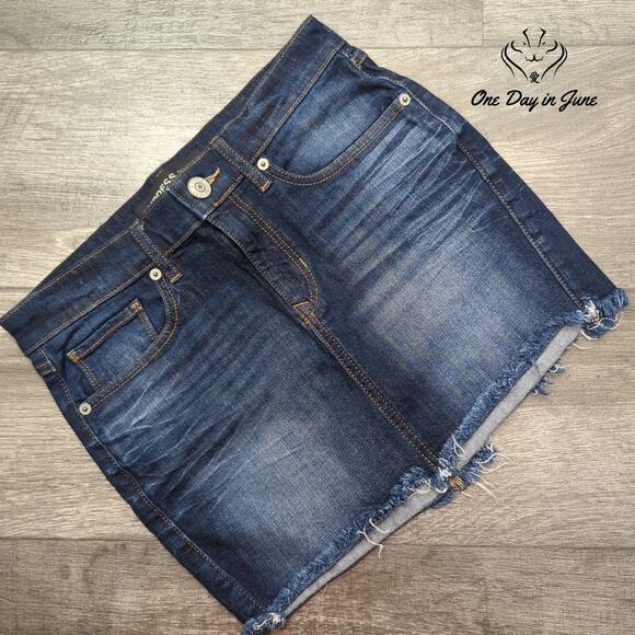 Express Denim Mini Skirt Size 00 - Picture 1 of 5